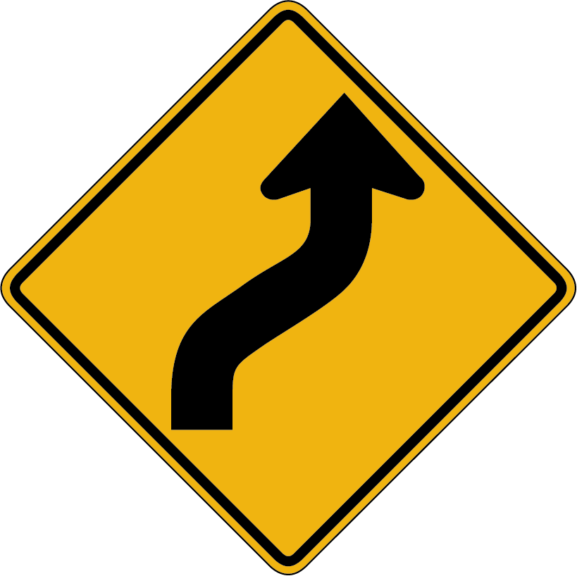 divided road sign